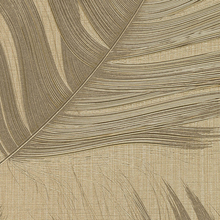 Tapetti suurilla lehdillä, ERISMANN, kultainen - 4005756