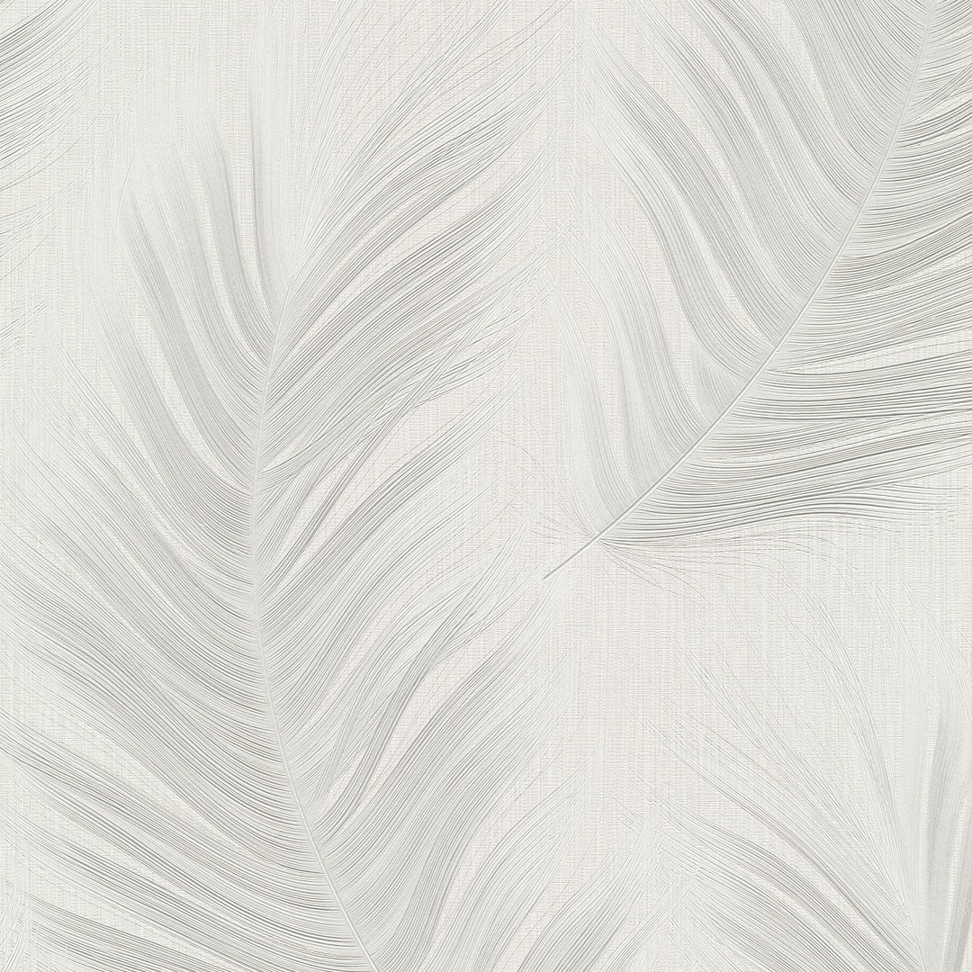 Wallpaper with large leaves, ERISMANN, light grey - 4005757