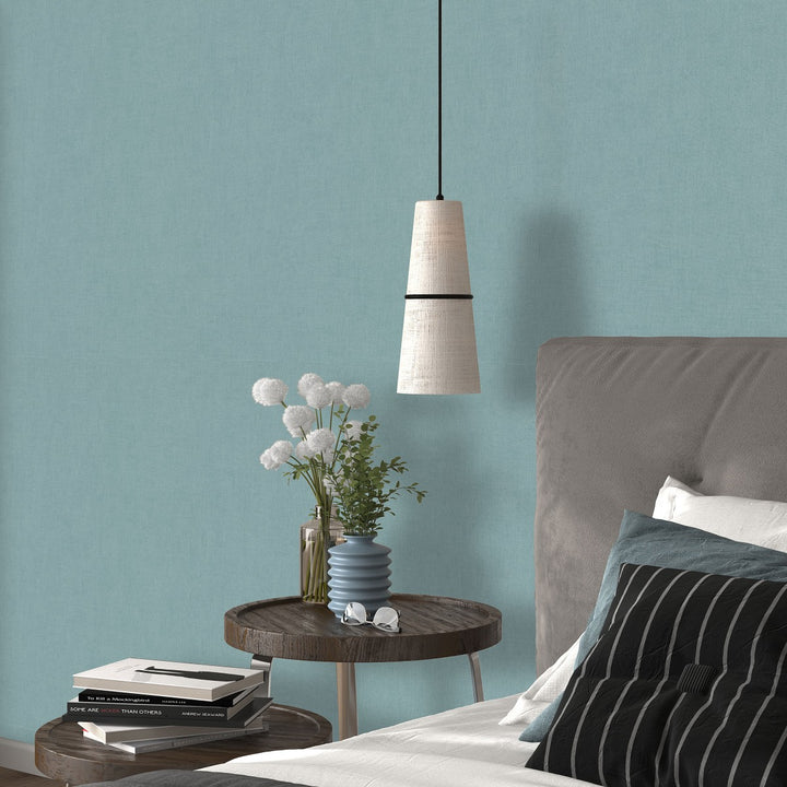 Vienkrāsainas tapetes ERISMANN ar elegantu spīdumu tumši zilā krāsā - 4012324