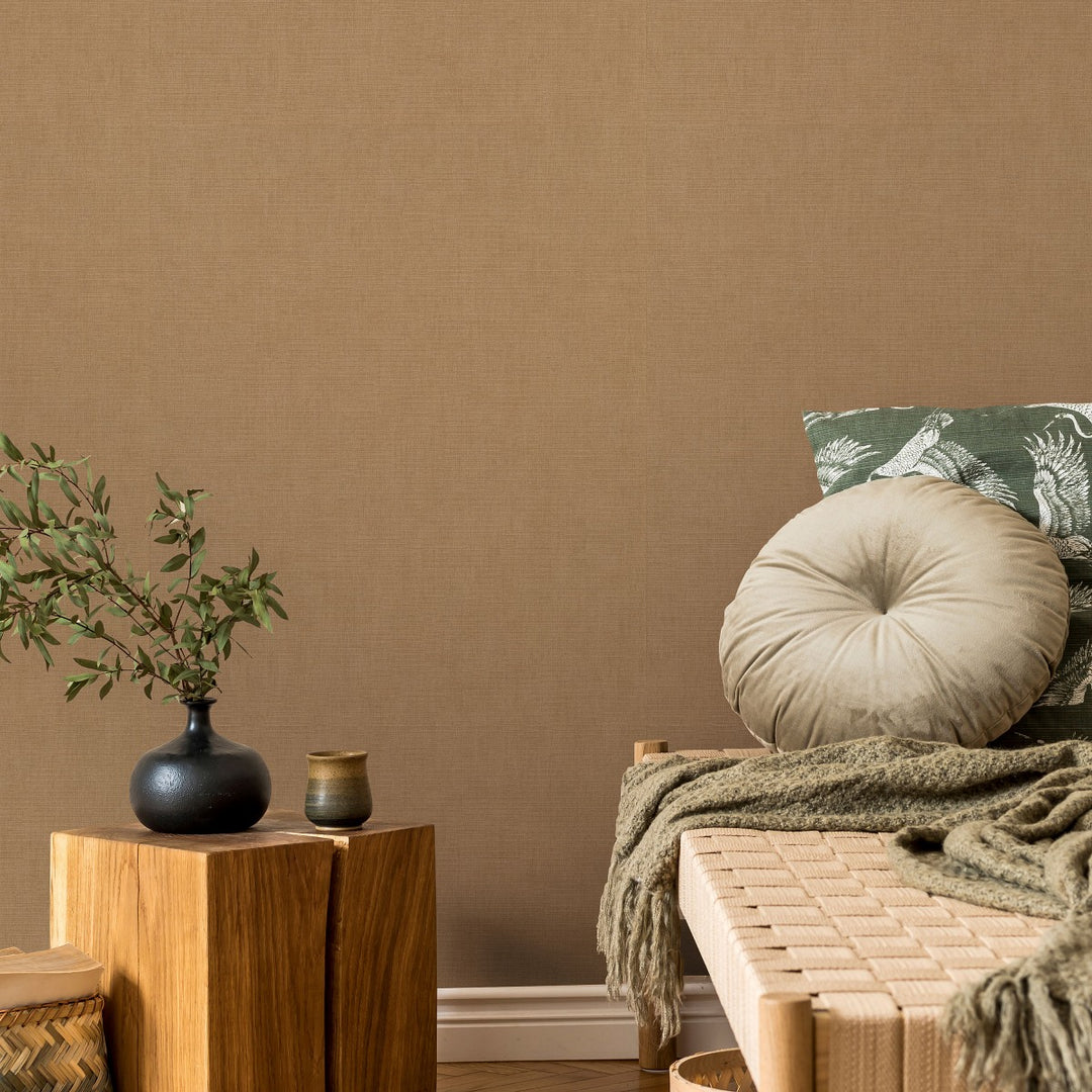 Ühevärviline tapeet ERISMANN elegantse läikega mesi/pruun toonides - 4012340