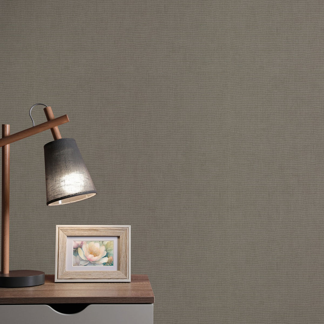 Plain wallpapers ERISMANN with elegant gloss in dark brown - 4012356