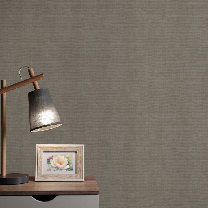 Plain wallpapers ERISMANN with elegant gloss in dark brown - 4012356