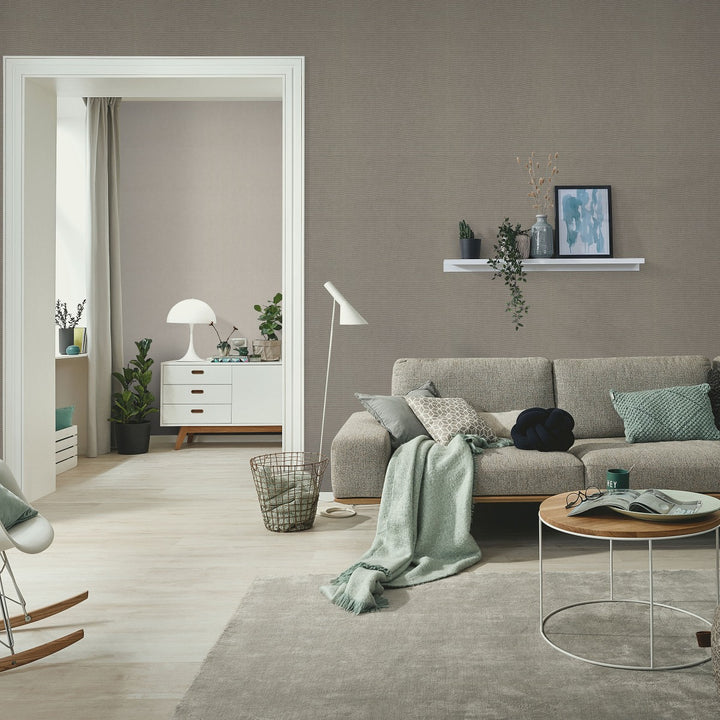 Plain wallpapers ERISMANN with elegant gloss in dark brown - 4012356