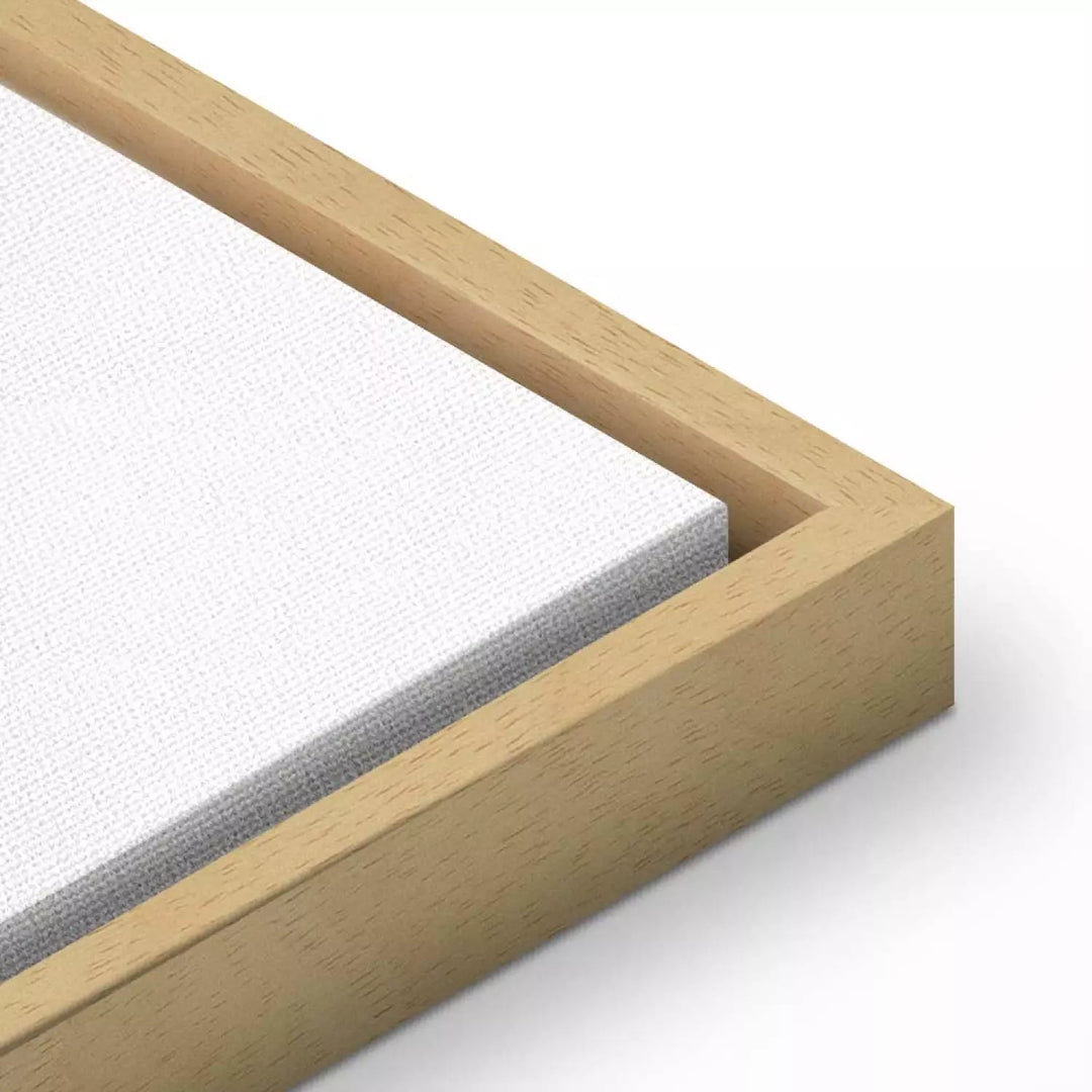 Glezna koka rāmī (dabīgā krāsā) - abstraktas zilas magones, 131974