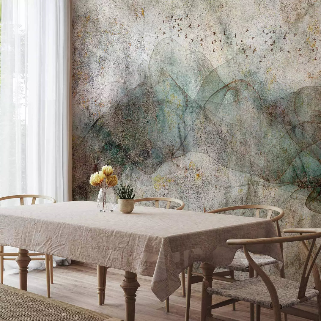 Wall Murals - composition with abstraction and birds, 142702