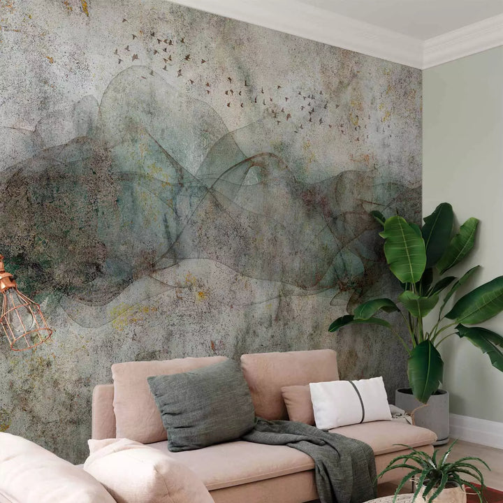 Wall Murals - composition with abstraction and birds, 142702