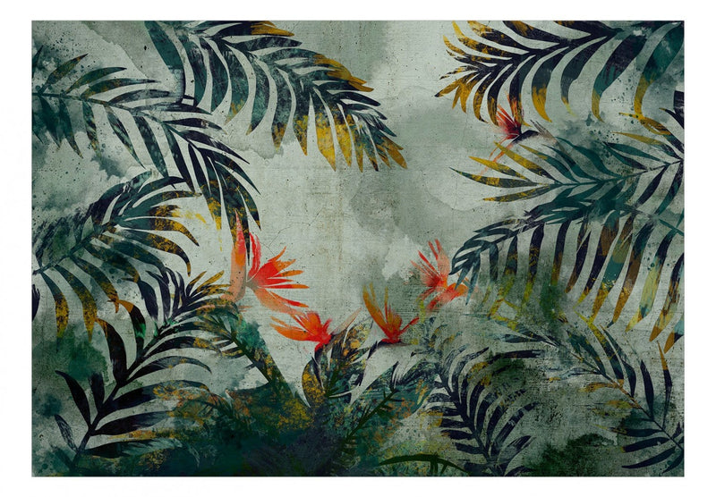 350x256 cm Fototapetes- Džungļu ziedi, 135454 G-ART