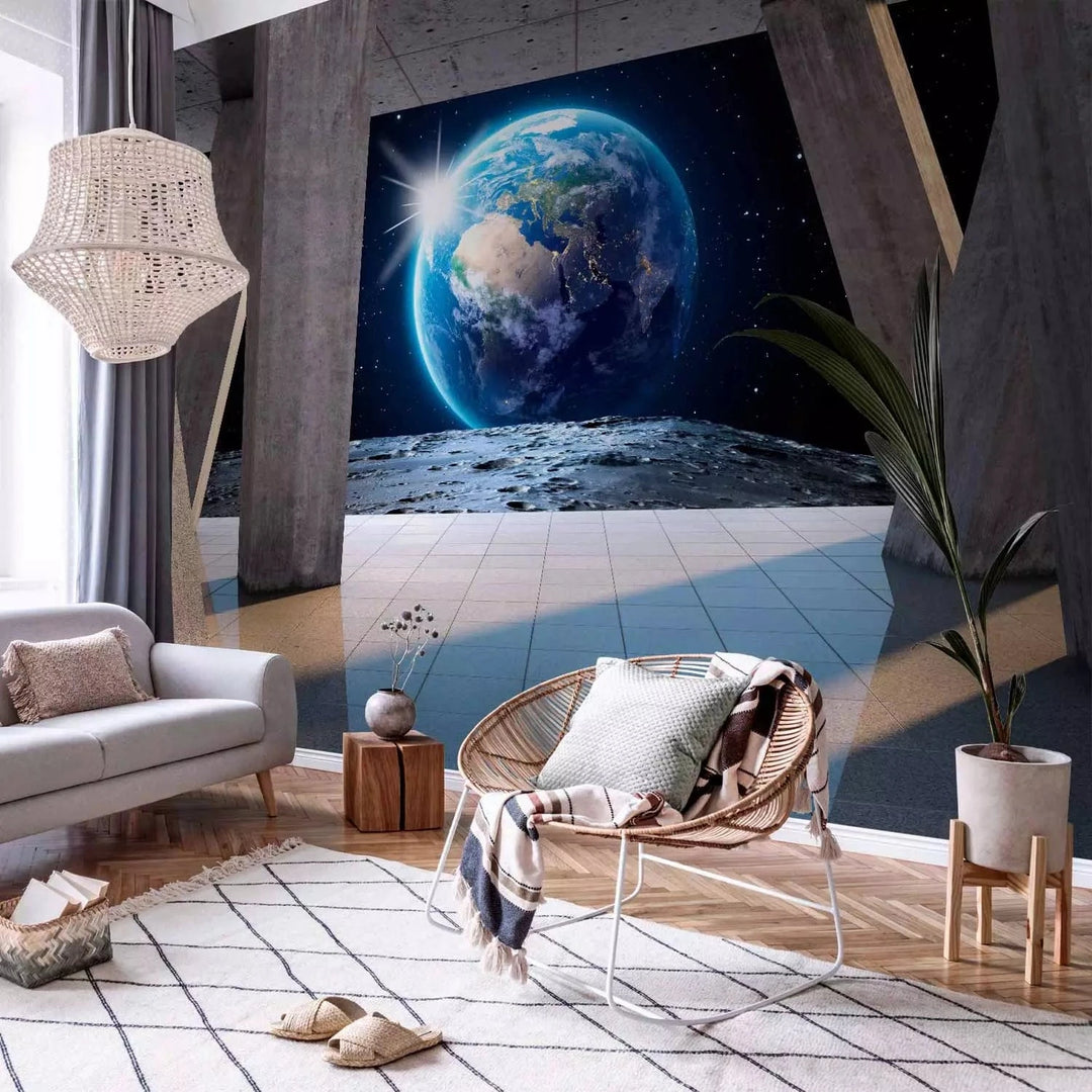 3D fototapetes ar kosmosu - Pastaiga uz Mēness, 72514 Tapetenshop.lv