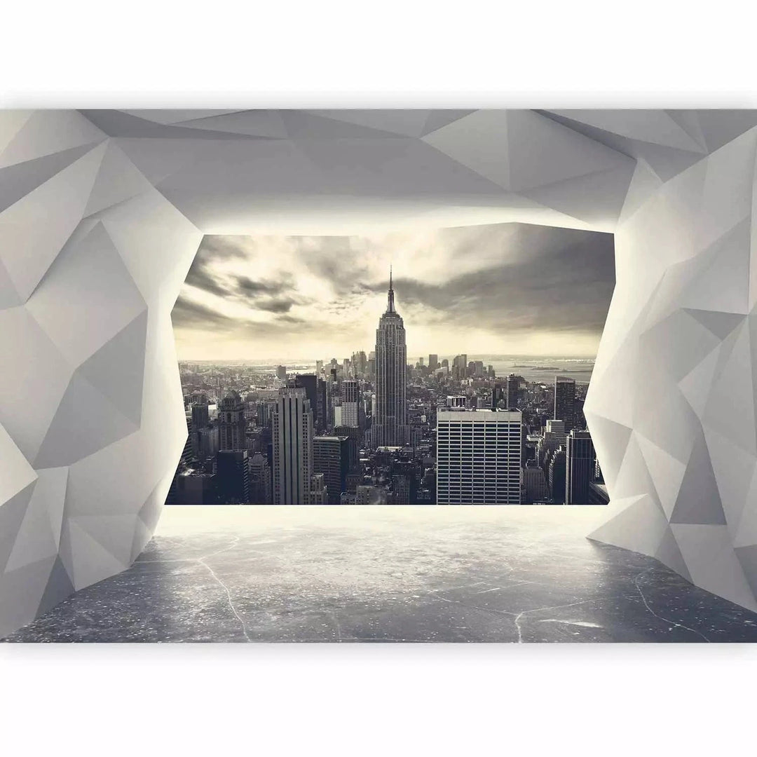 3D fototapetes ar Ņujorku pelēkos toņos - Vakaras laiks, 66245 Tapetenshop.lv