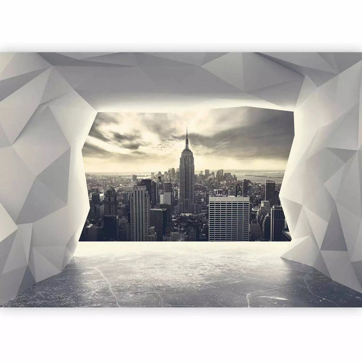 3D fototapetes ar Ņujorku pelēkos toņos - Vakaras laiks, 66245 Tapetenshop.lv