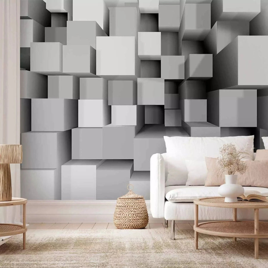 3D fototapetes ar perspektīvu - Ģeometriskas formas, 96610 Tapetenshop.lv