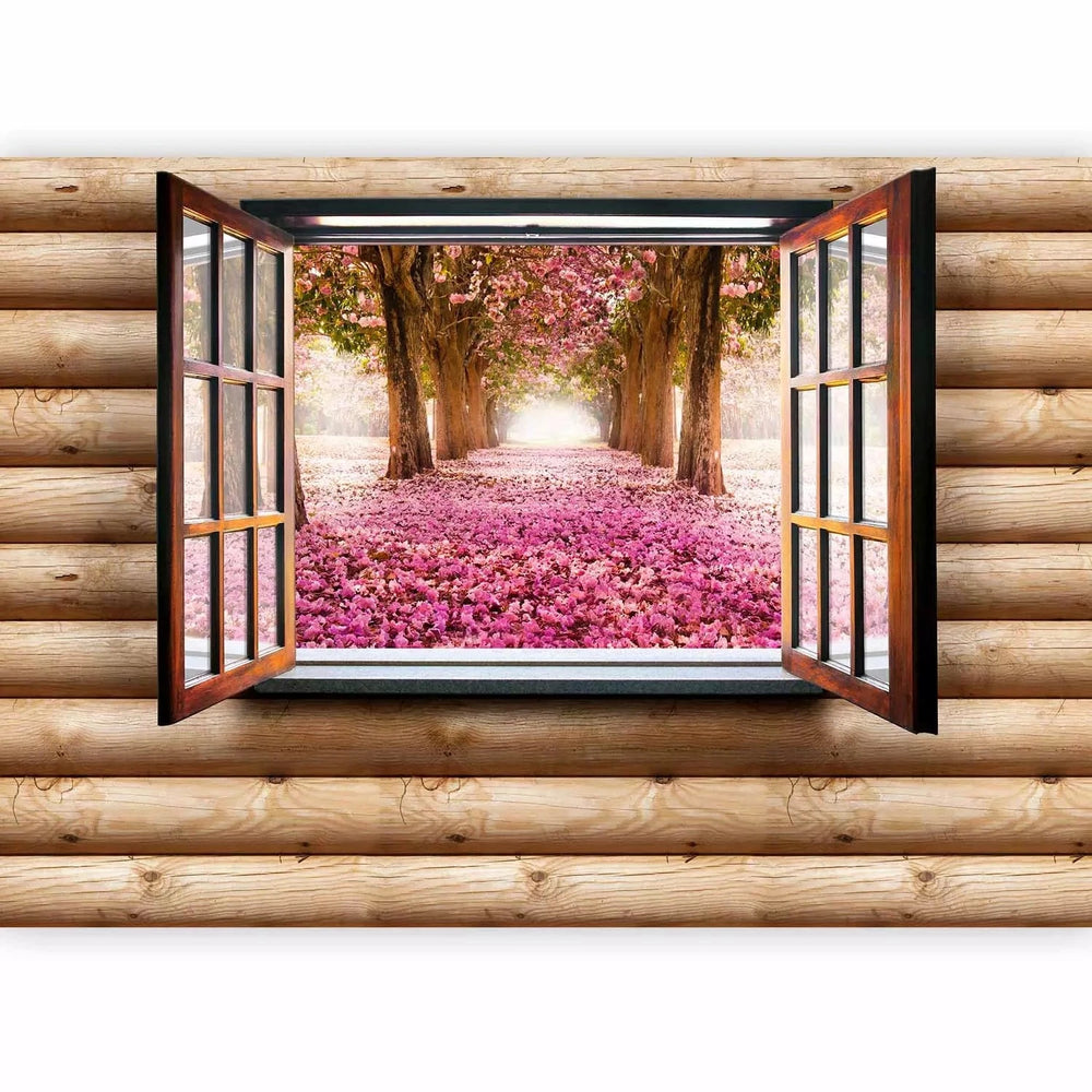 3D fototapetes ar perspektīvu - Rozā parks, 97307 Tapetenshop.lv