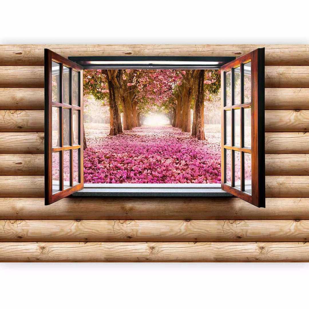 3D fototapetes ar perspektīvu - Rozā parks, 97307 Tapetenshop.lv
