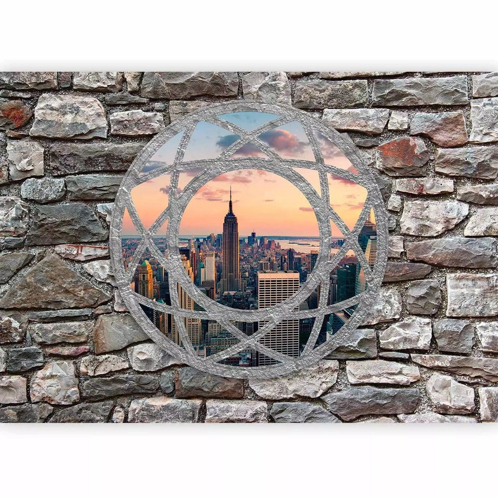 3D fototapetes ar perspektīvu - Skats uz debesskrāpjiem, 97255 Tapetenshop.lv
