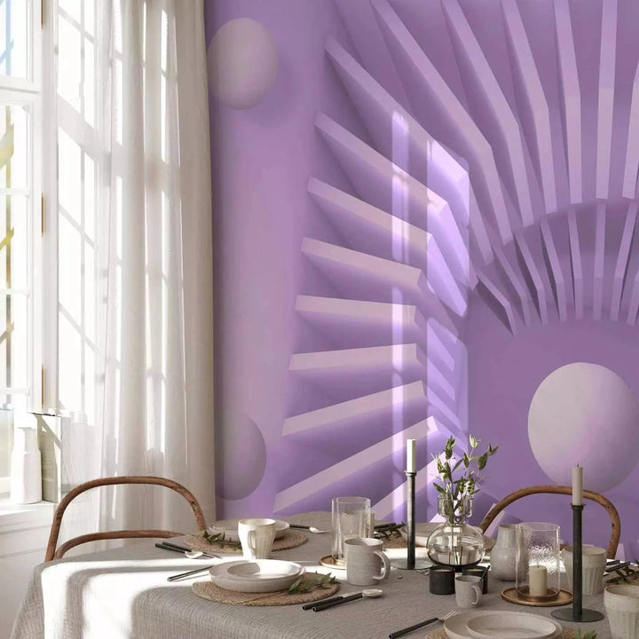 3D fototapetes ar perspektīvu - Violets labirints, 97061 Tapetenshop.lv