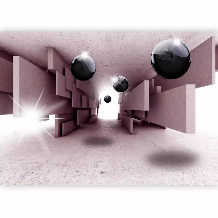 3D fototapetes - Ģeometrisks tunelis (violetos toņos), 65681 Tapetenshop.lv
