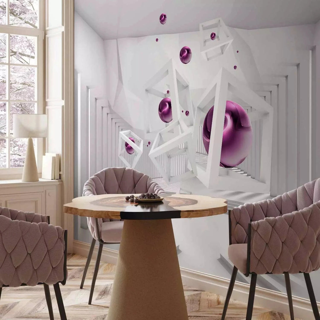 3D fototapetes - Koridors, gaiši pelēkā krāsā - modernam interjeram Tapetenshop.lv