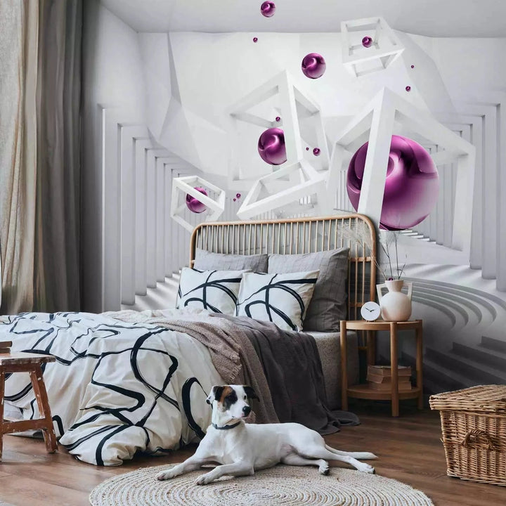 3D fototapetes - Koridors, gaiši pelēkā krāsā - modernam interjeram Tapetenshop.lv