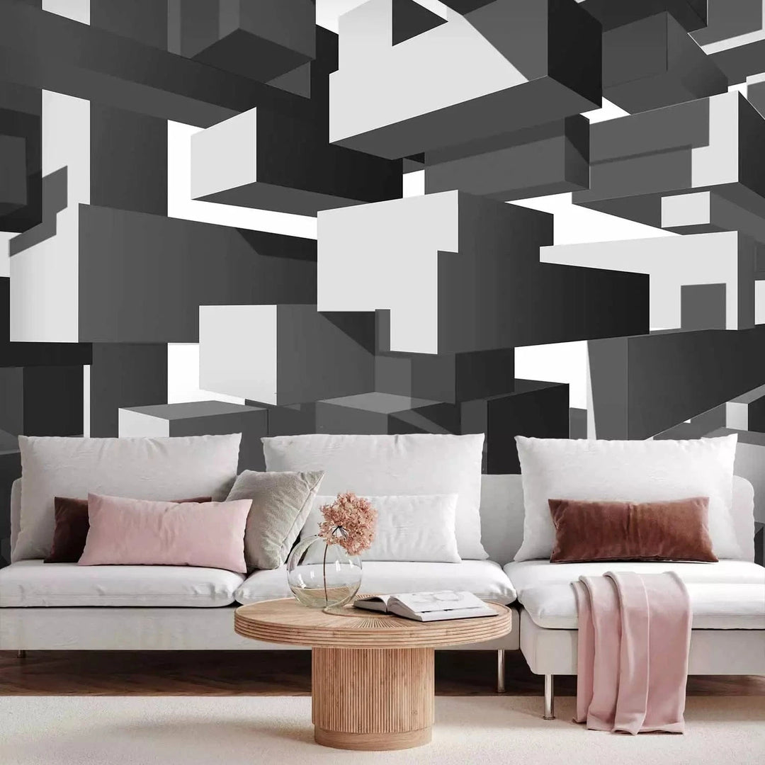 3D fototapetes - Pelēka abstrakcija, 96716 Tapetenshop.lv