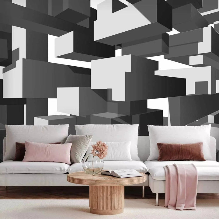 3D fototapetes - Pelēka abstrakcija, 96716 Tapetenshop.lv