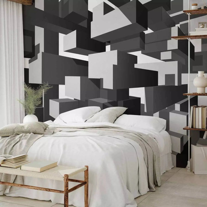 3D fototapetes - Pelēka abstrakcija, 96716 Tapetenshop.lv