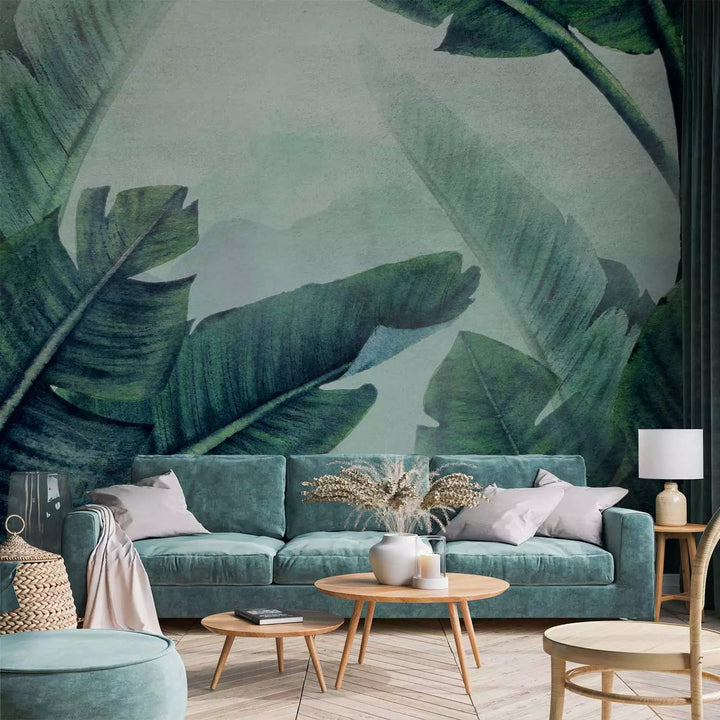 Fototapetes - Tropu lapas zaļā krāsā - 135975