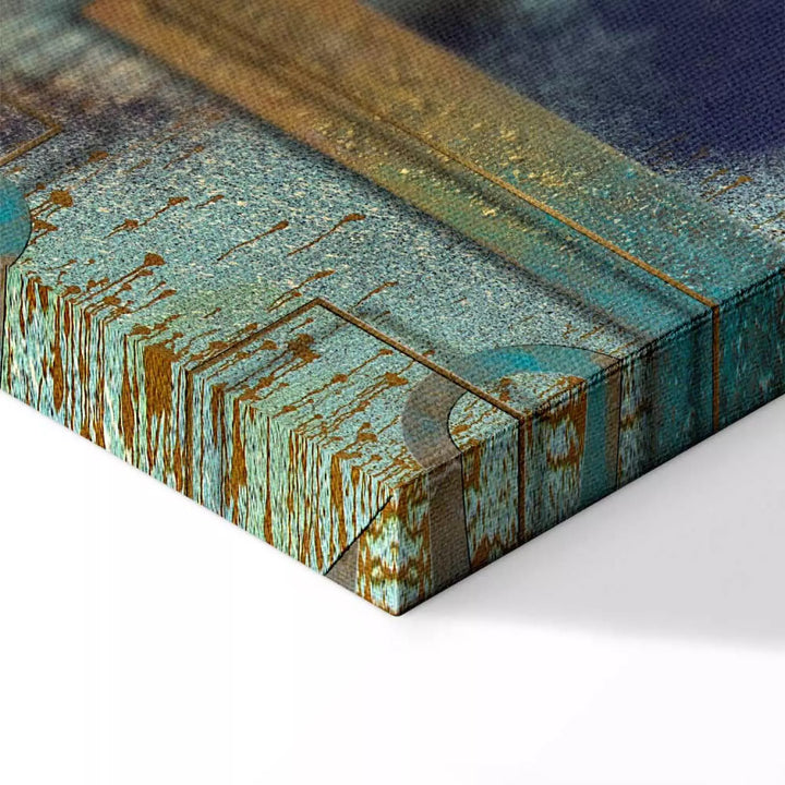 Kanva ar abstrakta rakstu tirkīza toņos - Mākslinieciskā variācija, 91943