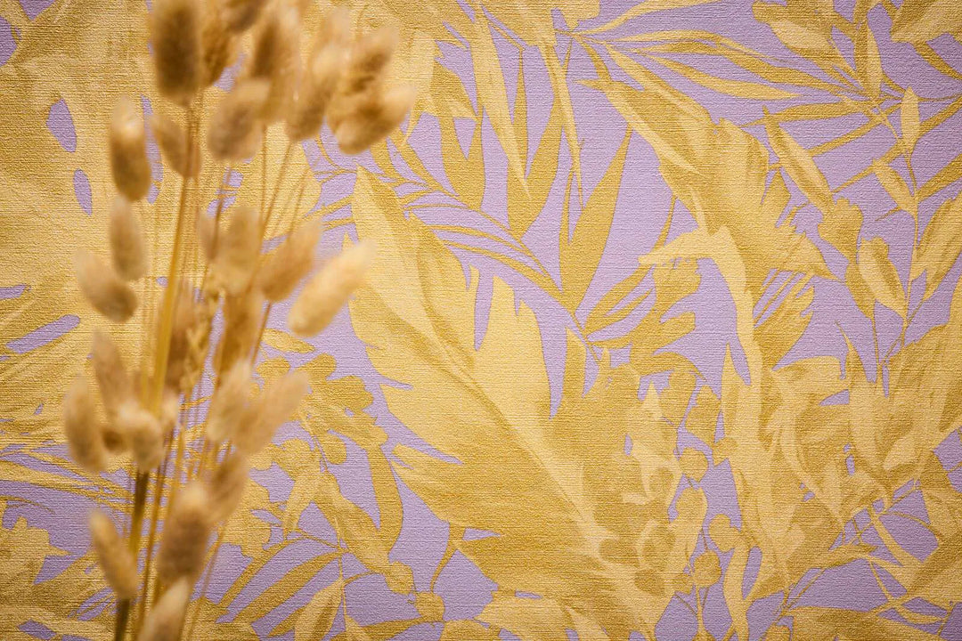 Matte non-woven wallpaper with exotic jungle motif and light texture - 3010151