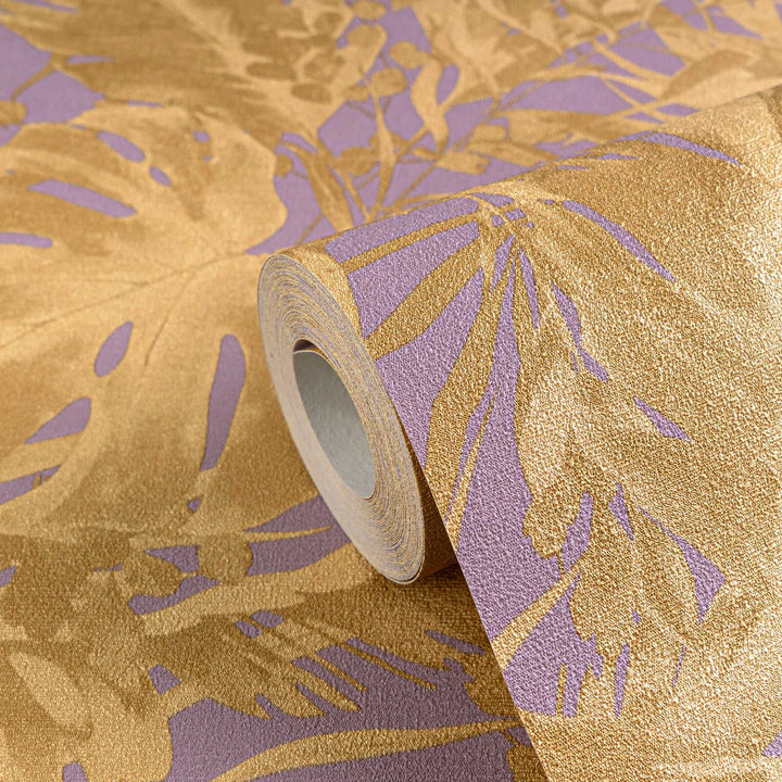 Matte non-woven wallpaper with exotic jungle motif and light texture - 3010151