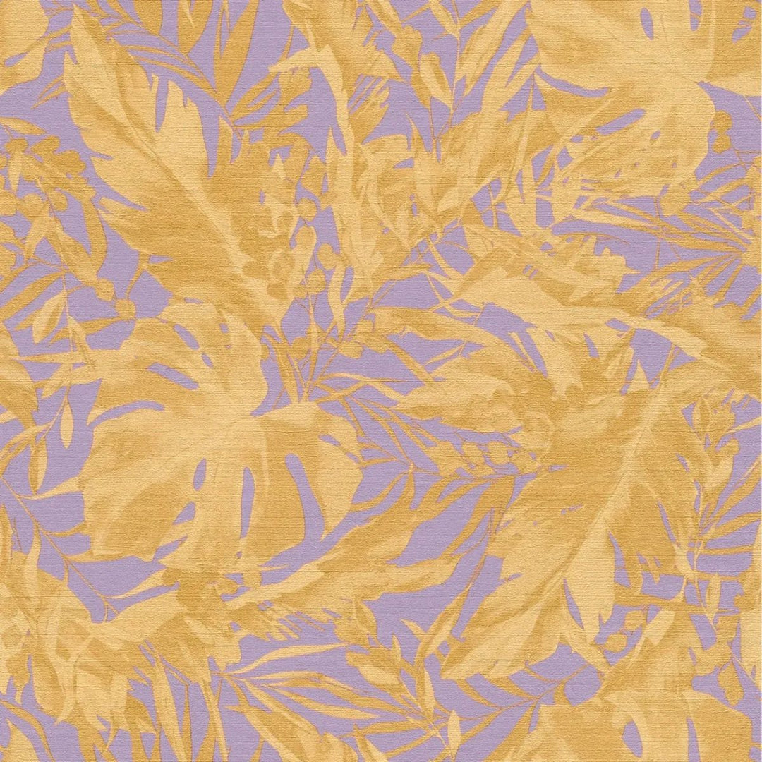 Matte non-woven wallpaper with exotic jungle motif and light texture - 3010151