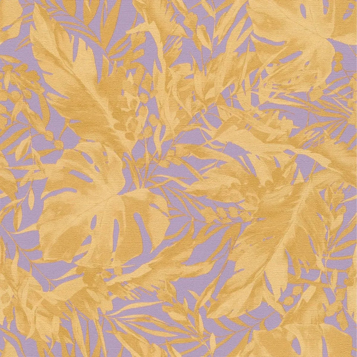 Matte non-woven wallpaper with exotic jungle motif and light texture - 3010151