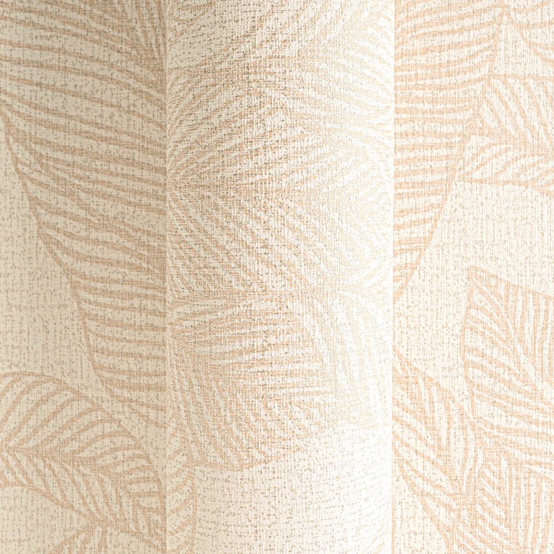 Elegant non-woven wallpaper with shimmering leaf design in warm colours - 3010162