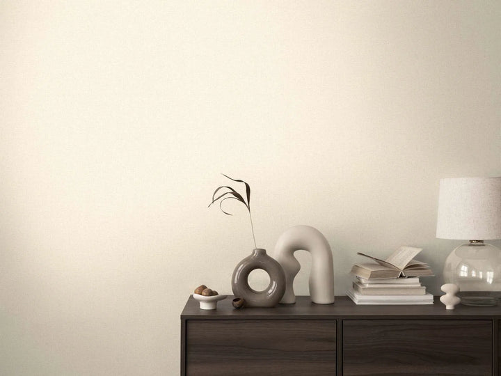 Kuitukangas Yksivärinen tapetti, hieno kiiltävä rakenne | kerma, kulta - 3010173