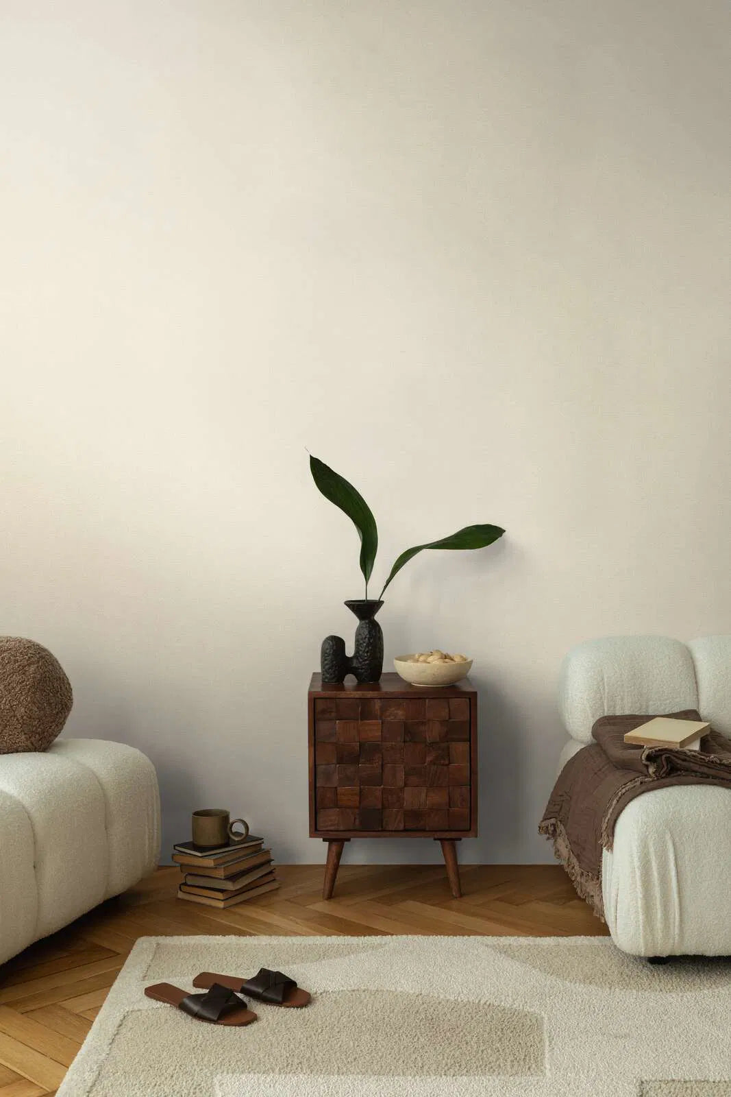 Kuitukangas Yksivärinen tapetti, hieno kiiltävä rakenne | kerma, kulta - 3010173