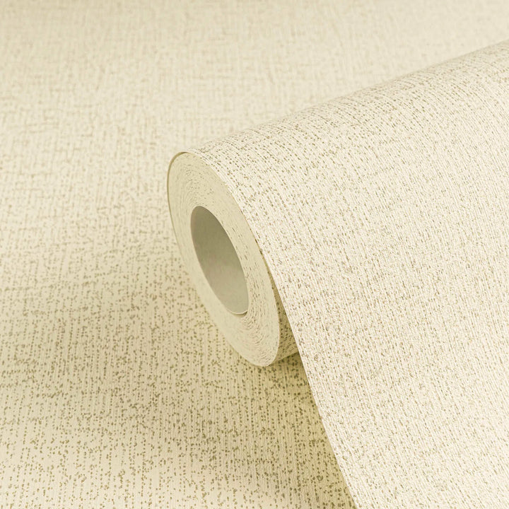 Kuitukangas Yksivärinen tapetti, hieno kiiltävä rakenne | kerma, kulta - 3010173