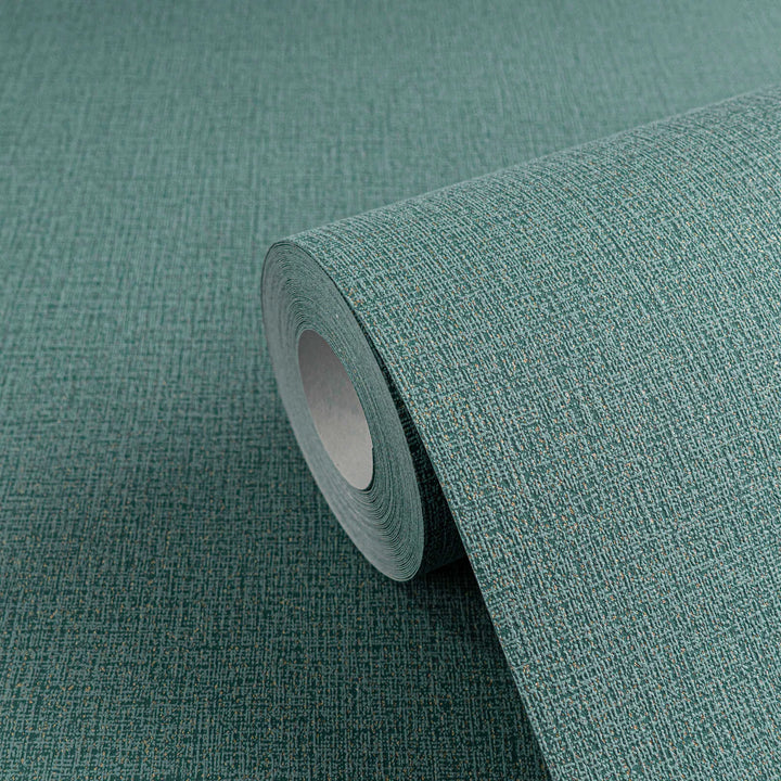 Korkealaatuinen matta kuitukangastapetti, jossa on kevyt tekstiilitekstiili | tummansininen, kulta - 3010177