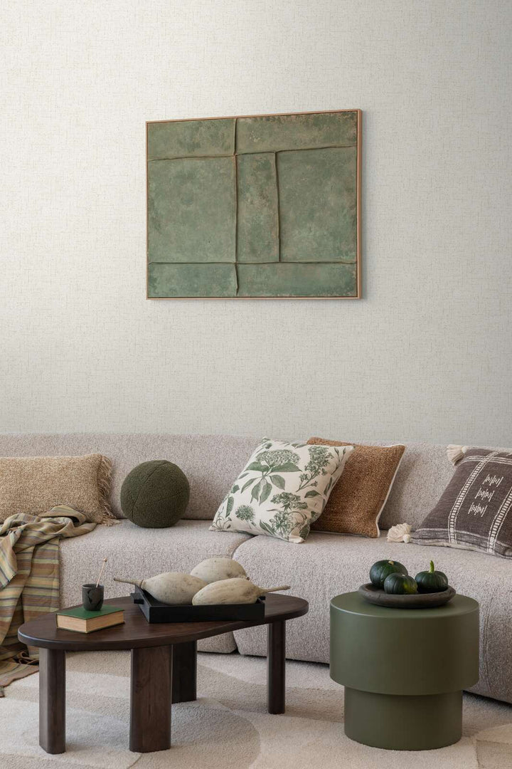 Kuitukangastapetti, jossa on tyylikäs hohtava rakenne lämpimissä vaaleissa sävyissä - 3010214