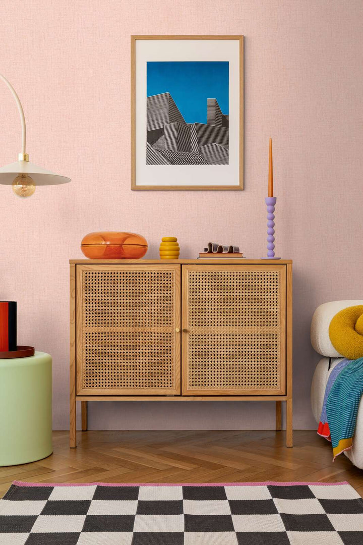 High quality non-woven wallpaper with silky, shimmering texture | pink - 3010217