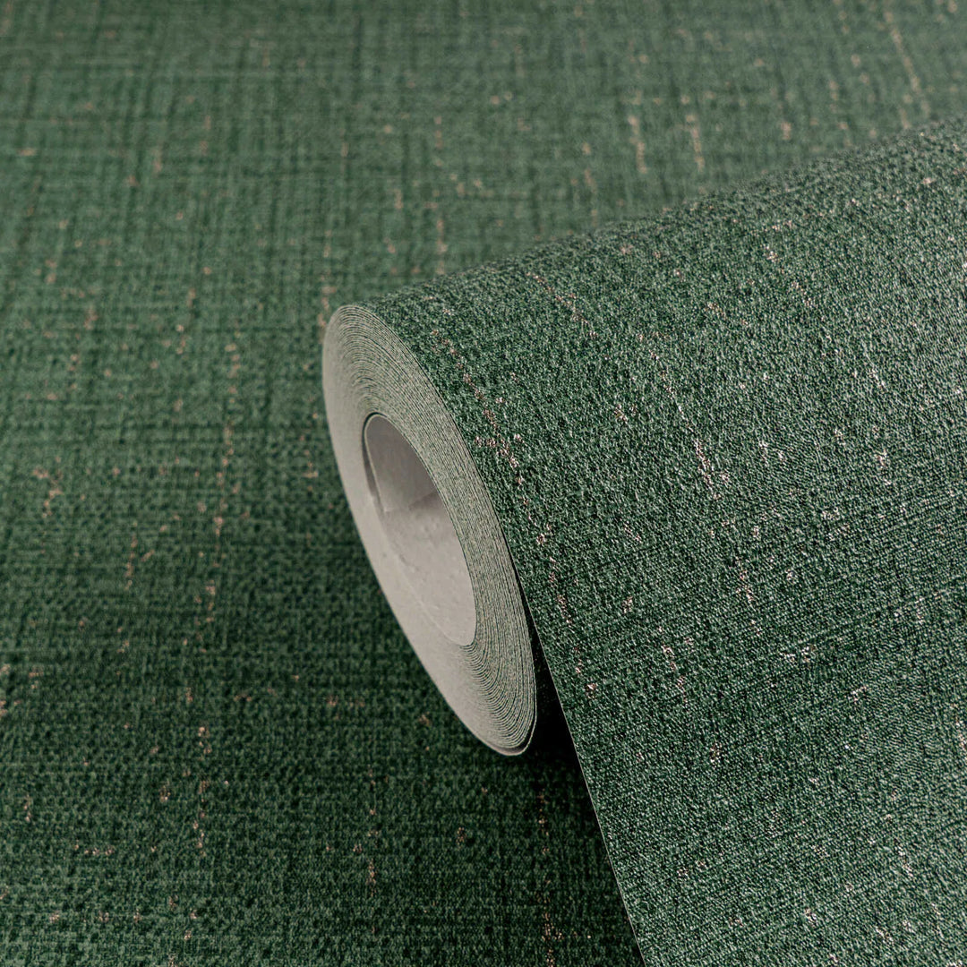 Augstākās kvalitātes neaustas tapetes ar zīdainu, mirdzošu tekstūru | tumši zaļā - 3010221