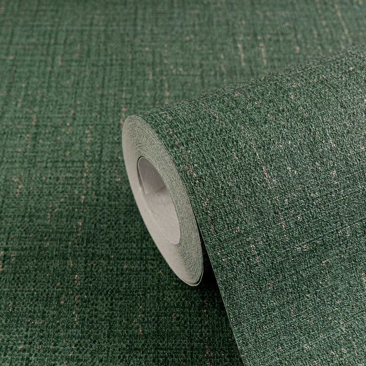 Augstākās kvalitātes neaustas tapetes ar zīdainu, mirdzošu tekstūru | tumši zaļā - 3010221
