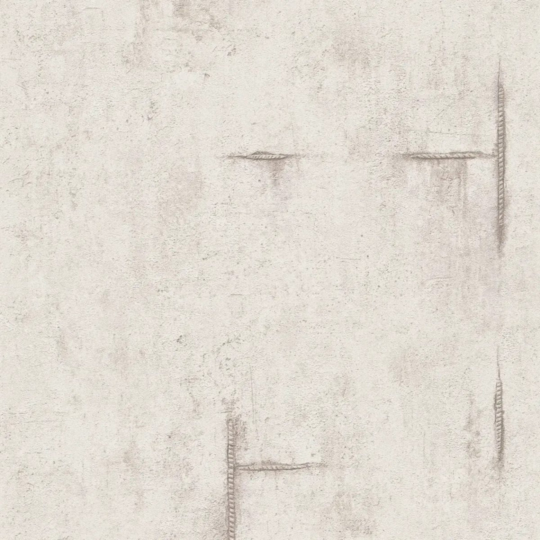 Betooni välimusega ja pehme vintage-stiilis tapeet | helehall - 3010503