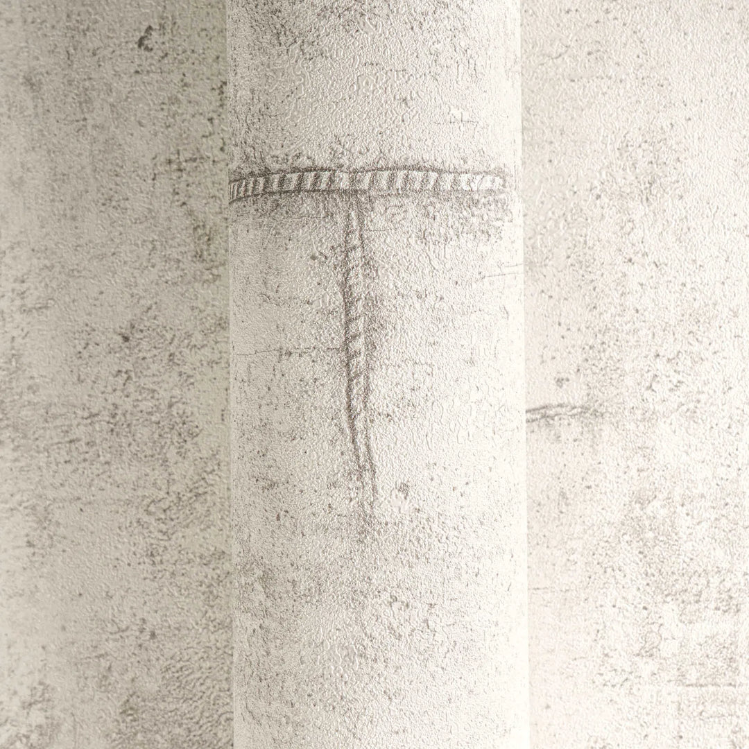 Betooni välimusega ja pehme vintage-stiilis tapeet | helehall - 3010503