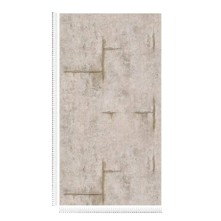 Urbaani loft-tyylinen kuitukangastapetti, jossa on luonnollinen rakenne - 3010505