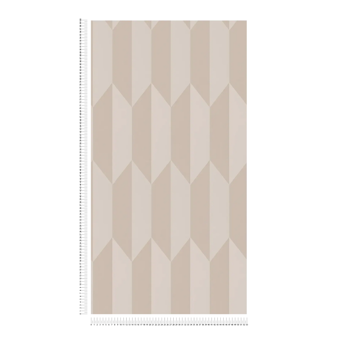 Kaasaegne, läikiv rombimuster soojades toonides mittekootud tapeet - 3010515