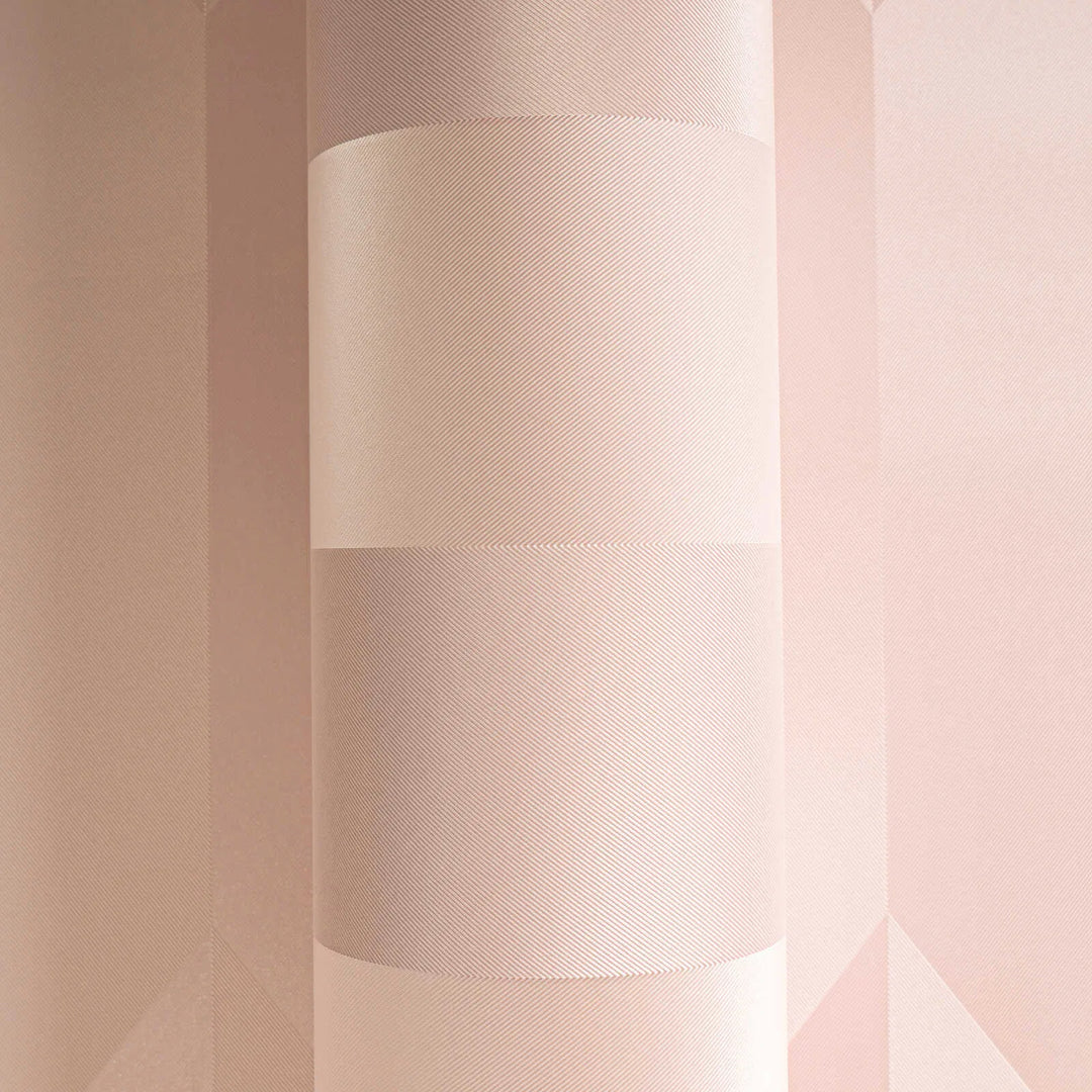 Neaustiniai tapetai su moderniu, blizgiu rombo raštu - rožiniai - 3010516