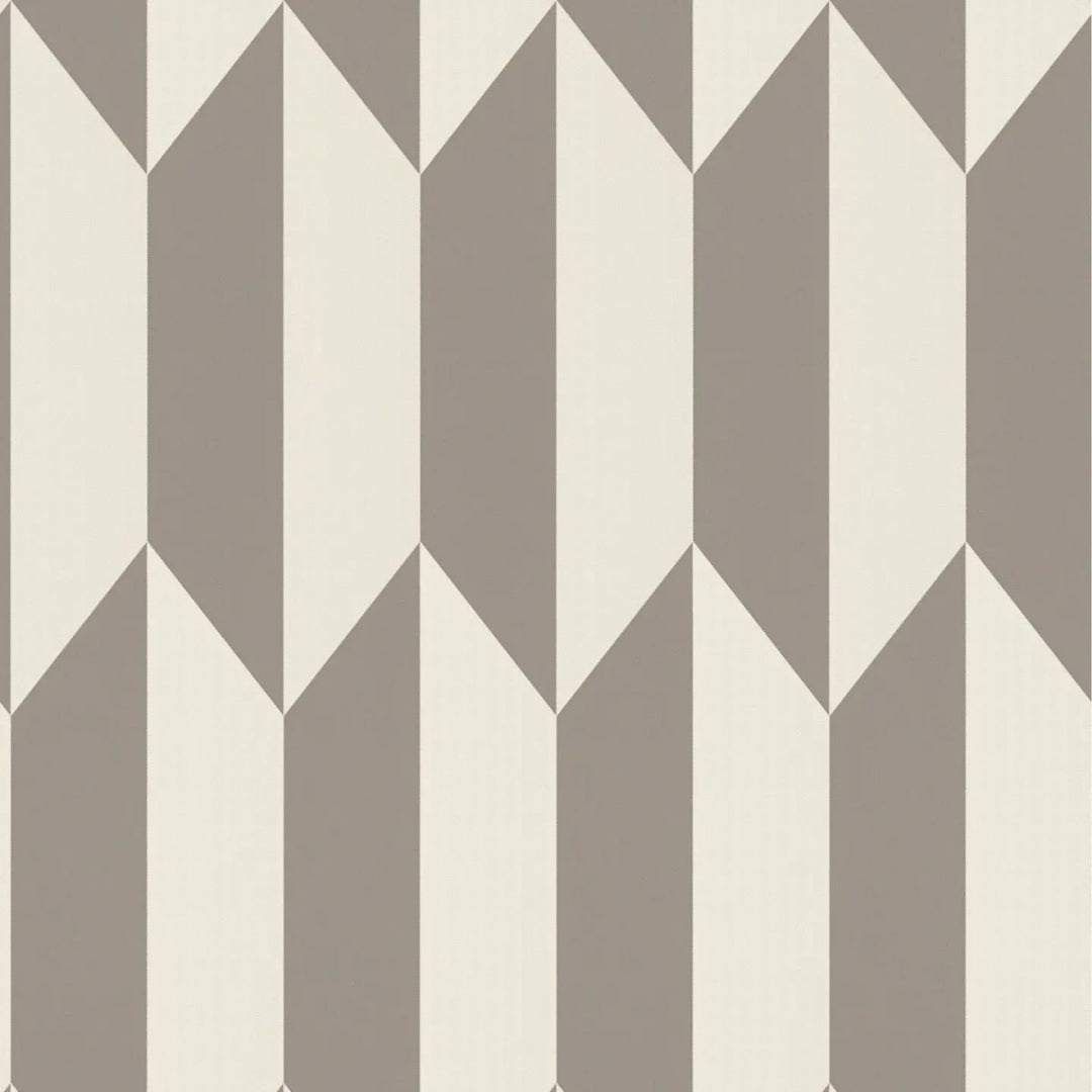 Kiiltävä ja graafinen kuviollinen kuitukangastapetti | beige, kerma - 3010517