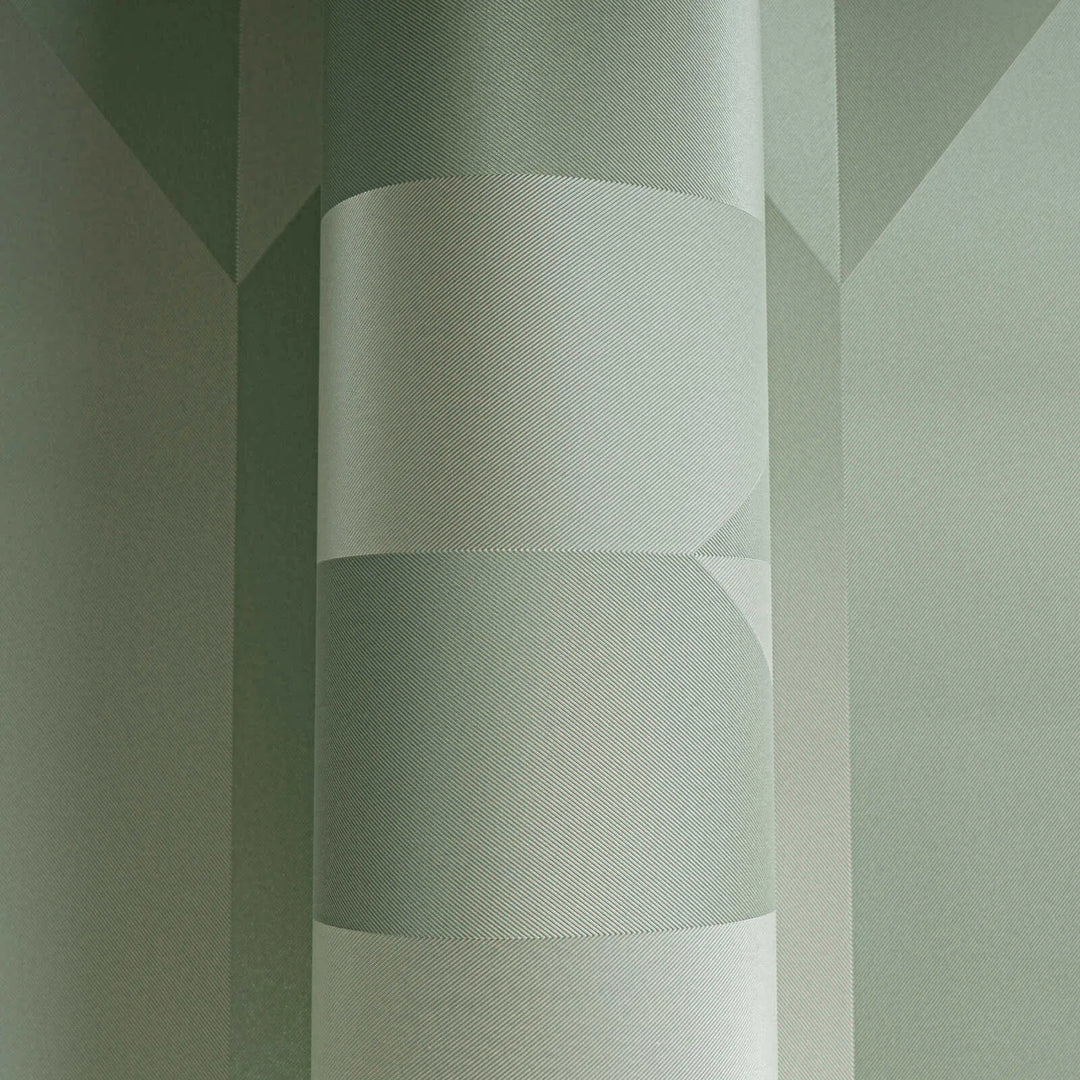 Kuitukangastapetti, jossa on hohtava timanttikuvio ja tyylikäs syvyysvaikutelma | vihreä - 3010520