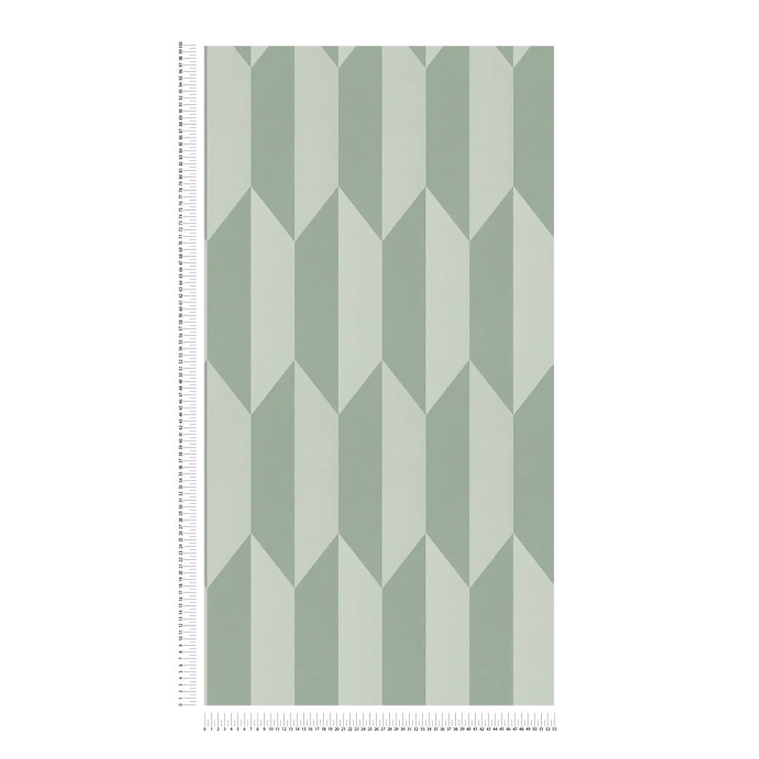 Kuitukangastapetti, jossa on hohtava timanttikuvio ja tyylikäs syvyysvaikutelma | vihreä - 3010520