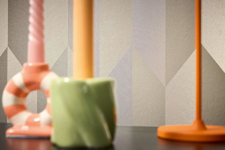 Taustakuva, jossa on hohtava geometrinen kuvio | kulta - 3010521