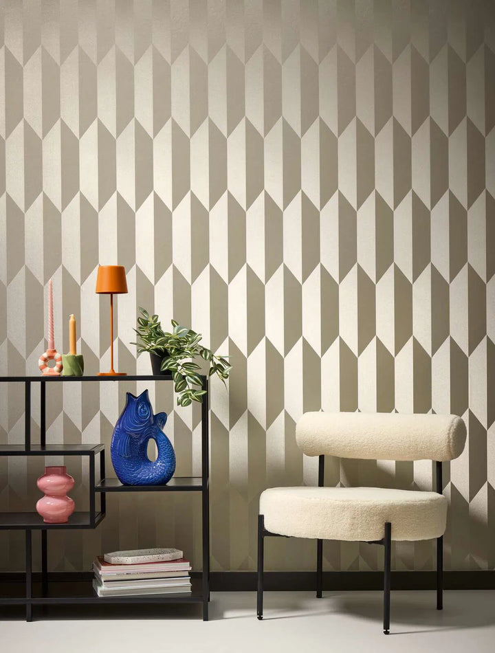 Taustakuva, jossa on hohtava geometrinen kuvio | kulta - 3010521